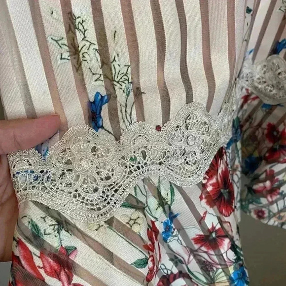 Foxiedox Meadow Floral Stripe Mini Dress - Picture 4 of 15